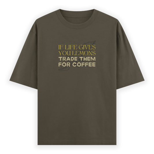 Trade Lemons For Coffee Oversized T-shirt