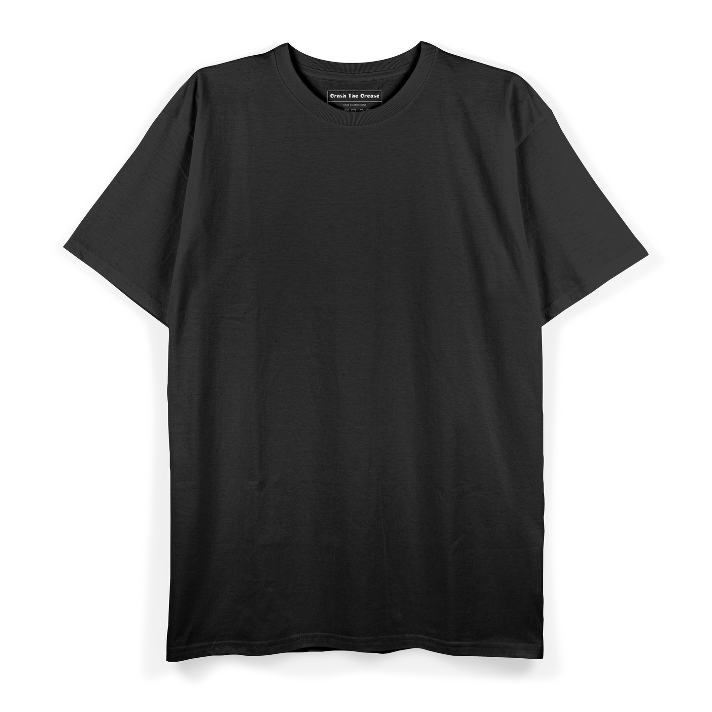 Unisex Regular Fit Crew Neck T-shirt: Black