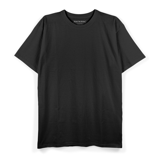 Unisex Regular Fit Crew Neck T-shirt: Black