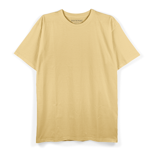 Unisex Regular Fit Crew Neck T-shirt: Sand