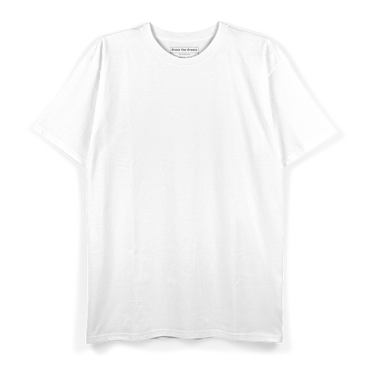 Unisex Regular Fit Crew Neck T-shirt: White